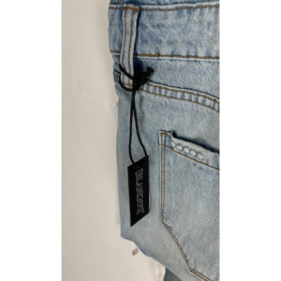 Blank NYC Denim Shortalls Mirror Mirror Womens Size 28 New Overalls Distressed - Picture 9 of 14